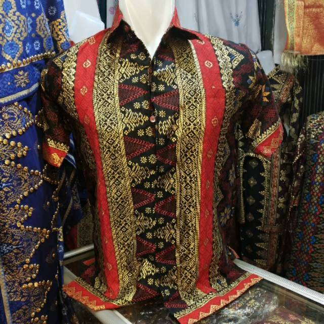 Kemeja tangan pendek asli batik jupri palembang