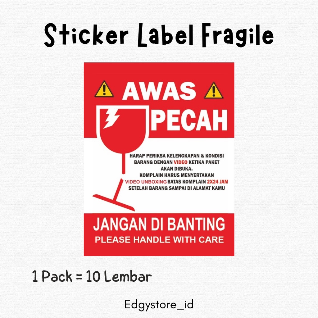 

Sticker Fragile Unboxing Lakban Mudah Dibanting