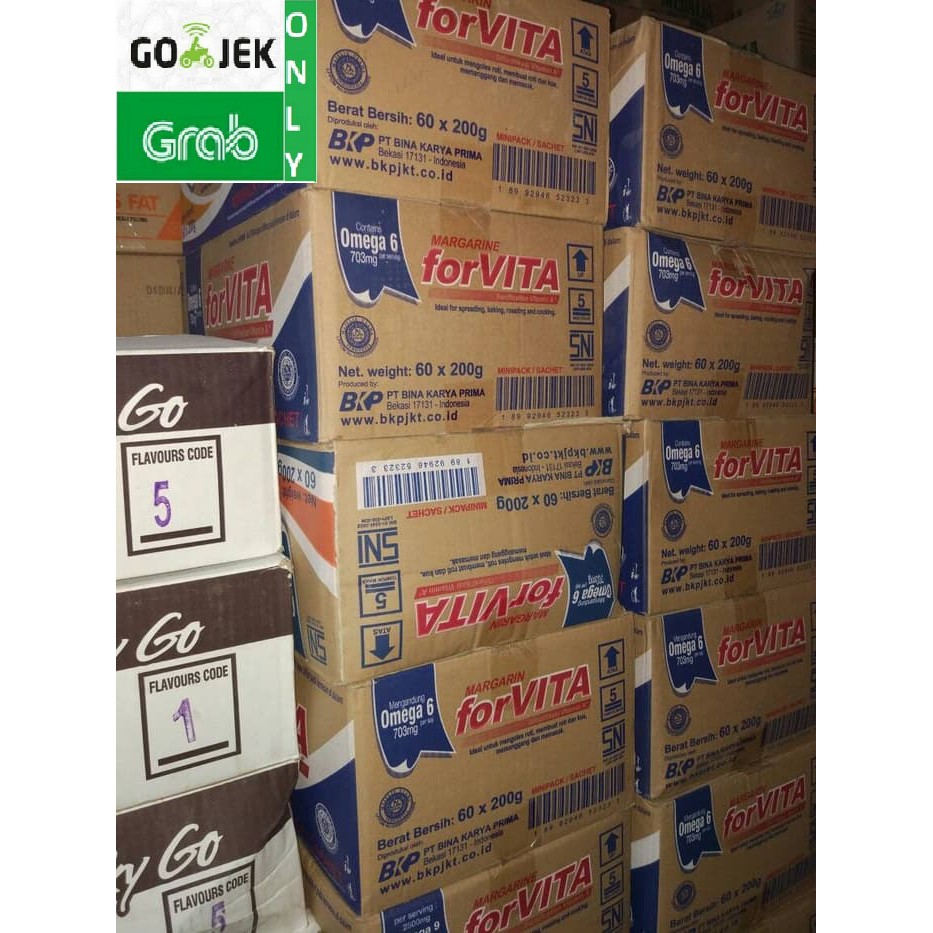 

Margarine / Mentega Sachet Forvita 200gr GOJEK ONLY