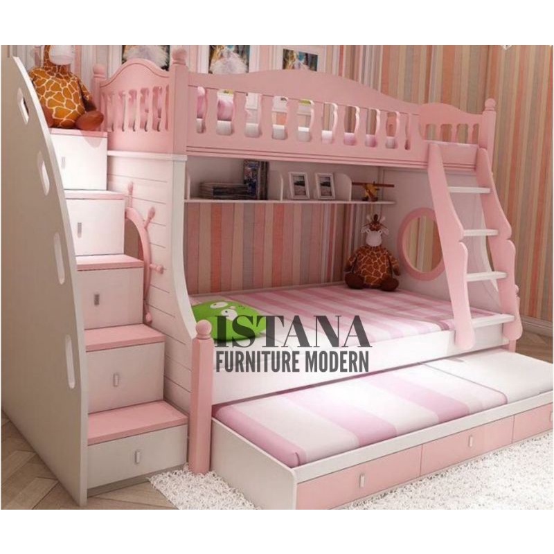 Dipan tingkat anak - Tempat tidur tingkat anak - Ranjang tingkat anak - Tempat tidur tingkat
