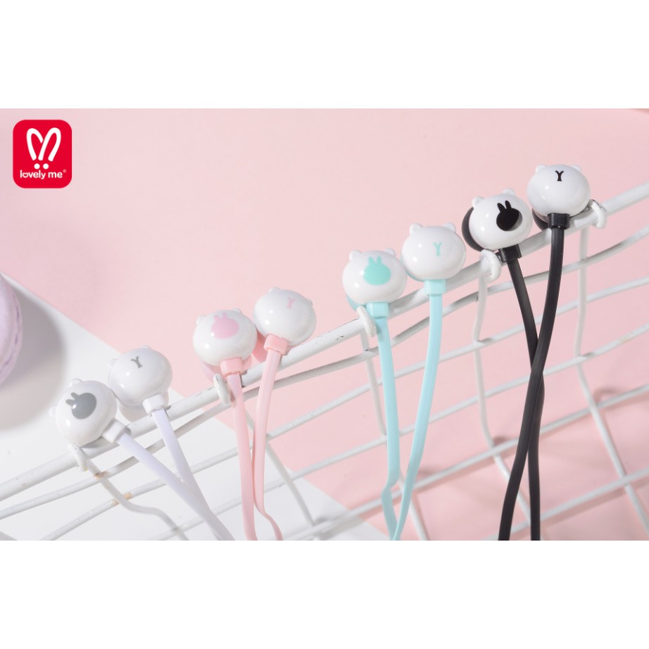 [Q-33] Headset Earphone Karakter Bentuk Hewan Animal LOVELY ME RABBIT / Set Wadah Earphone RABBIT