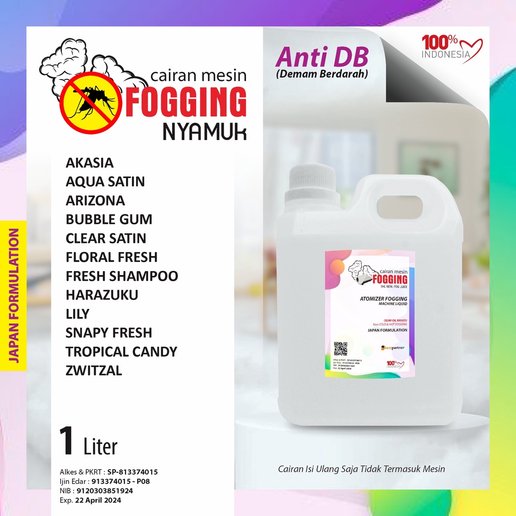 Cairan fogging  Anti Nyamuk, Hama DBD 1 liter Jerigen / Cairan Pembersih Anti Nyamuk Wangi 1 Liter Jerigen