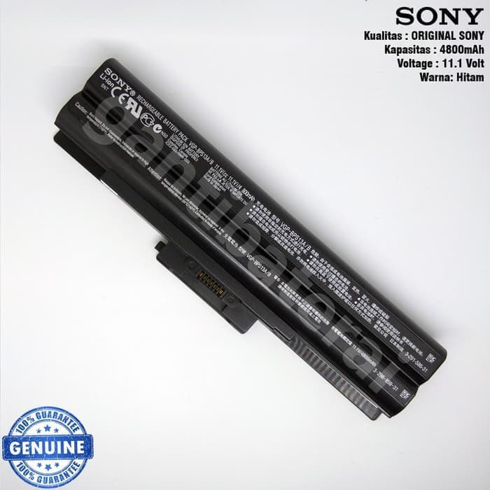 Original Baterai Sony VGP-BP13, VGP-BPS13/Q, VGN-SR, VGN-CS, VGC-M