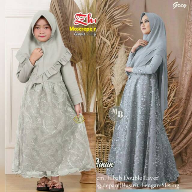 SYARI ARIANA | GAMIS SYARI MEWAH BAHAN MOSCREPE BRUKAT MUTIARA IMPORT FREE JILBAB CANTIK