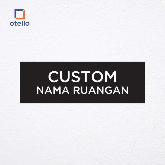 Dinding-Hiasan- Custom Sign Board Nama Ruangan Akrilik Print Papan Nama Ruang Kantor - Dasar Putih