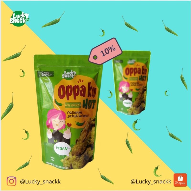 

OMG!!! ( FREE ONGKIR) Oppa ku CABE RAWIT/ OPAK SINGKONG/ OPPASNACK / OPPAKU HOT / OPAK VEGETARIAN