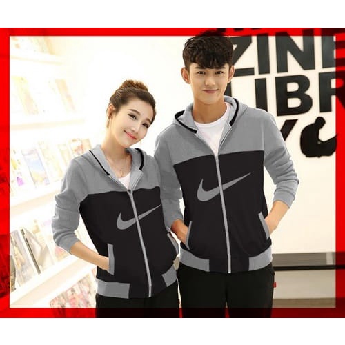 Jaket Couple Simple | Baju Couple Kekinian | Magina NK Maroon ABU MERAH BIRU
