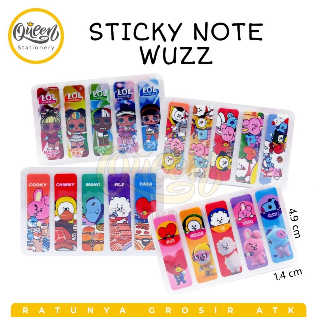 

STICKY NOTE WOZZ-WUZZ / STICK NOTES / PENANDA BUKU / BOOKMARKER