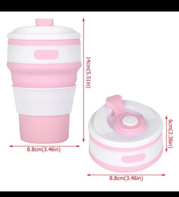 Gelas Lipat collapsible coffee cup 350ml