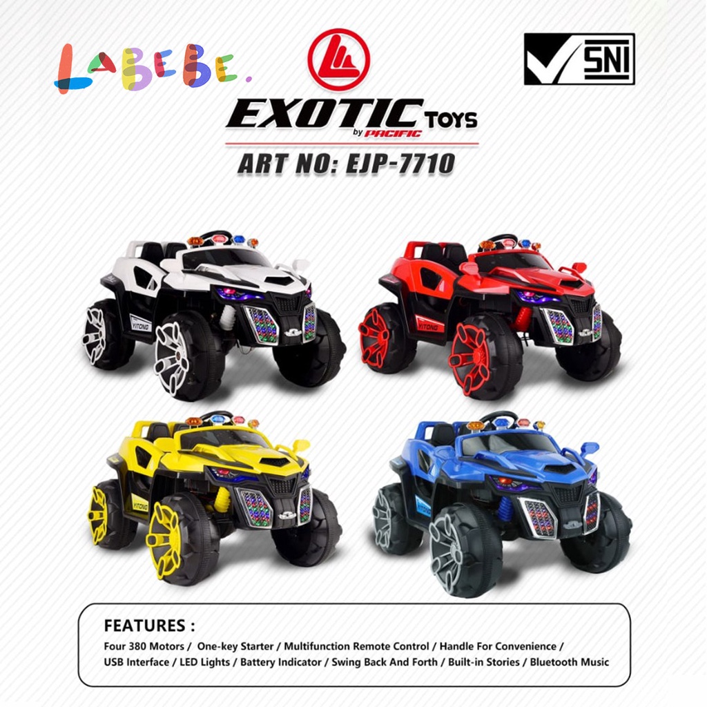 Mobilan Aki Anak JEEP Exotic EJP 7710 Remote Control Bisa Ayun