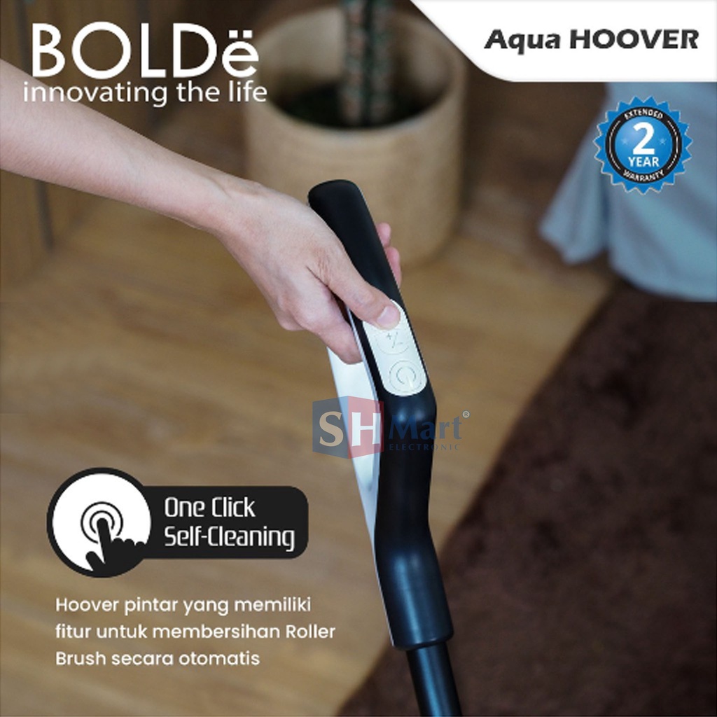 BOLDE AQUA HOOVER MOP + VACUUM 2 IN 1 LED DISPLAY GARANSI RESMI (MEDAN)