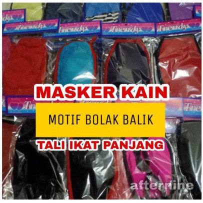 Masker Kain Dewasa Tebal Motif Bolak Balik