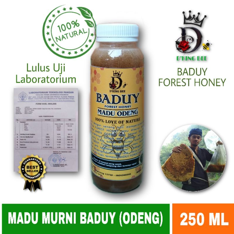 

Madu Murni Odeng Baduy 250ml - Madu Asli Hutan Baduy - Madu Hutan Liar Baduy - Madu Murni - Madu Hutan - D'KING BEE - Baduy Forest Honey - Madu