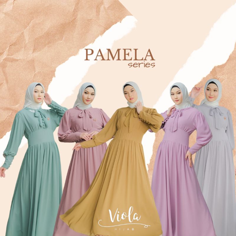 PAMEELA DRESS ORI VIOLA HIJAB /GAMIS CERUTTY WANITA MUSLIMAH GAMIS KEKINIAN