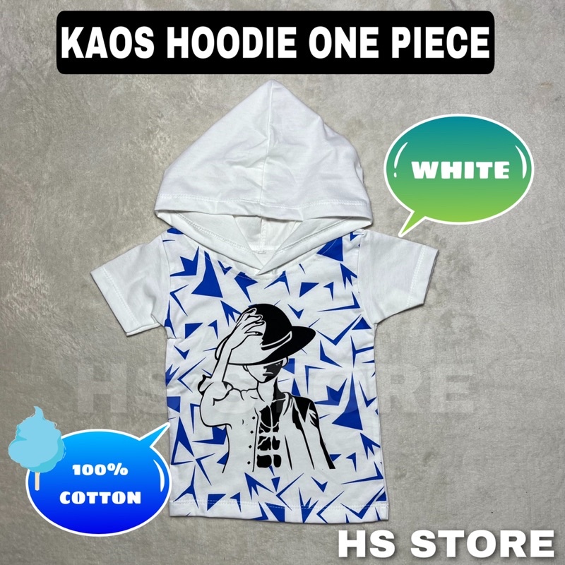 HARGA GROSIR!! SETELAN KAOS HOODIE ONEPIECE ANAK / BAJU ONE PIECE ANAK / KAOS GAMERS ANAK / STELAN HODIE ANAK