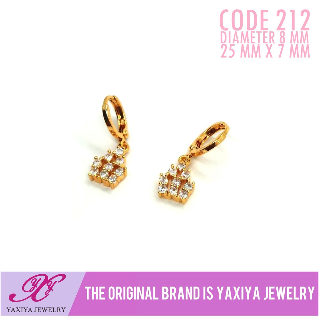 

Anting Permata Lapis emas Perhiasan imitasi Gold18k Yaxiya Jewelry 212
