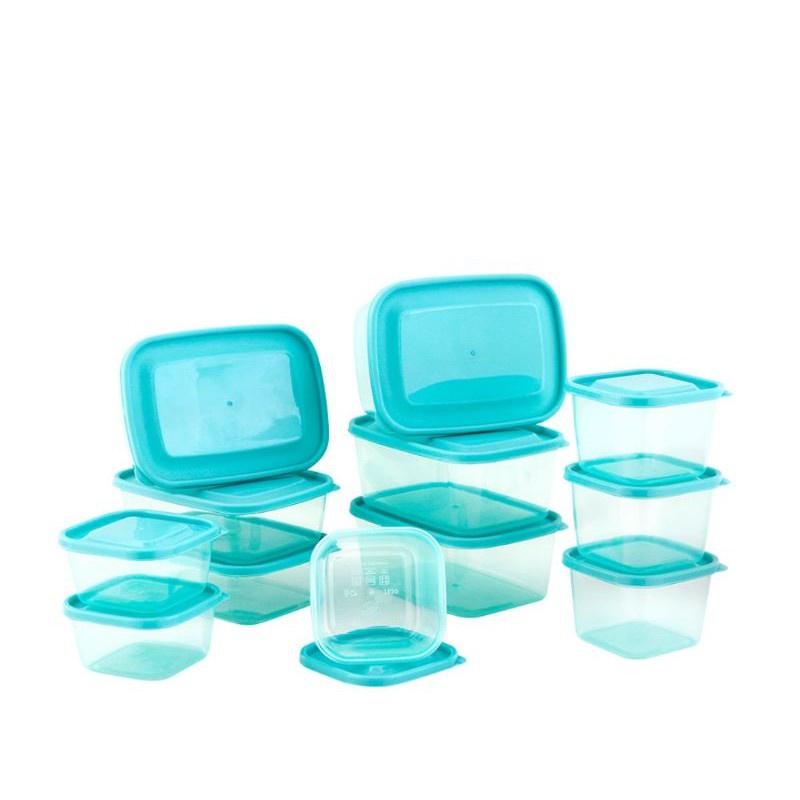 GREEN LEAF HARVEST SET ISI 12PCS PREMIUM / OTARU FOOD CONTAINER ORIGINAL / TOPLES KOTAK MAKANAN PLASTIK SET