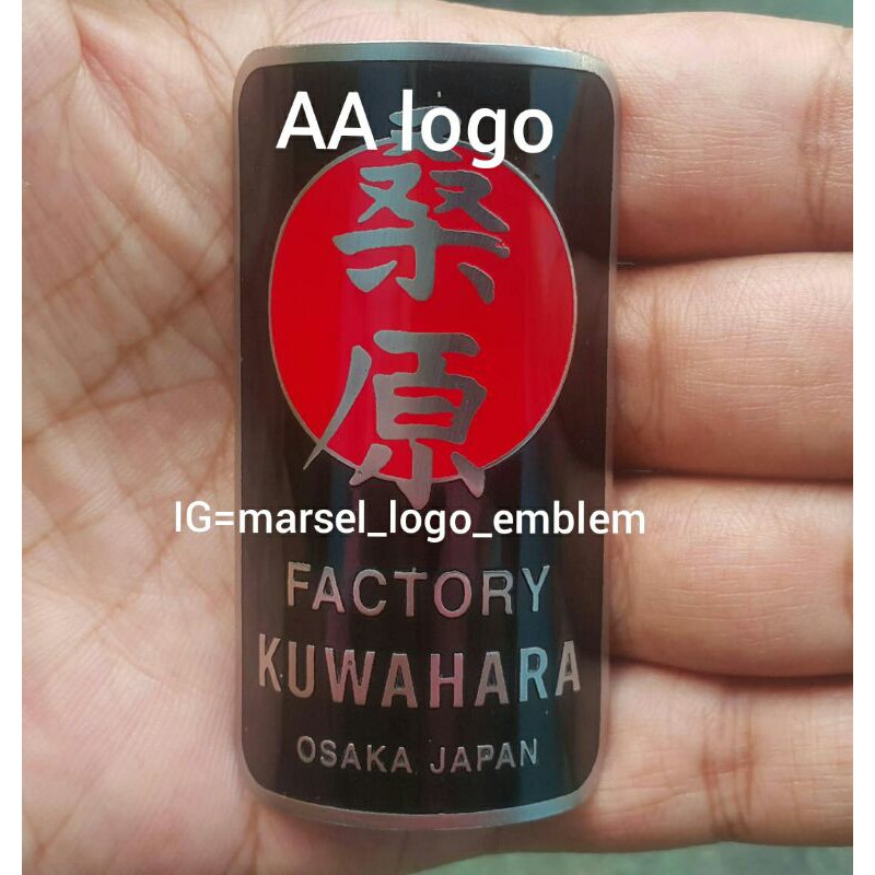 emblem sepeda KUWAHARA ada 2 pilihan warna