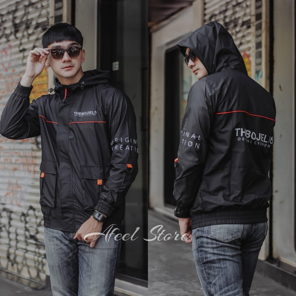 JAKET NEW OUTDOOR TASLAN JN KAMSAY THE BOJIEL - JAKET PARASUT ANTI AIR - JAKET PRIA DISTRO KEREN - JAKET BOMBER COWOK