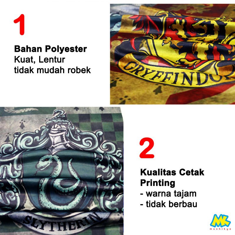 Banner asrama penyihir motif gradasi