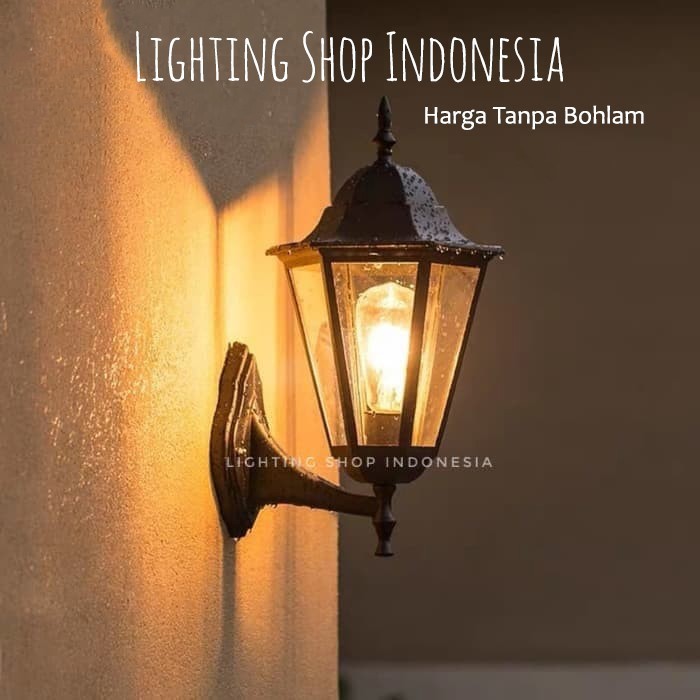 L1057 lampu  dinding hias taman pilar e27 waterproof 