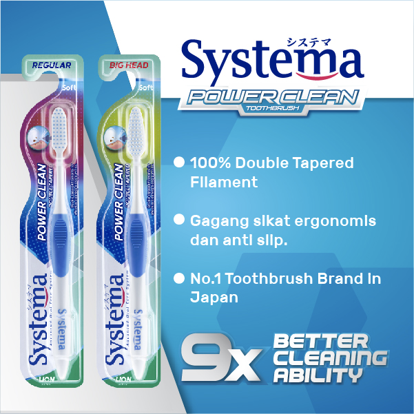 Systema Sikat Gigi Power Clean Big Isi 2 Pcs