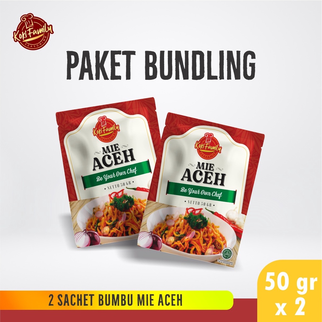

Paket Bundling Koki Family Bumbu Instan Mie Aceh 50Gr -2 Pcs