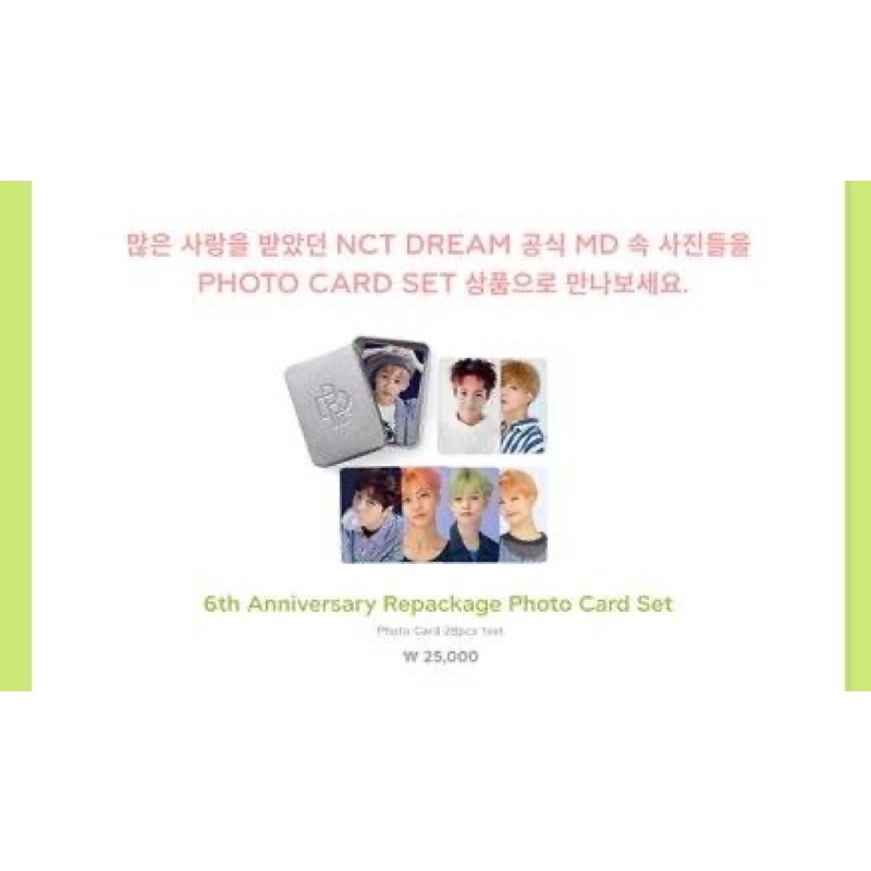 [Ready Stock] Sharing NCT Dream 6th Anniversary Repackage Photocard Mark Renjun Jeno Haechan Jaemin 