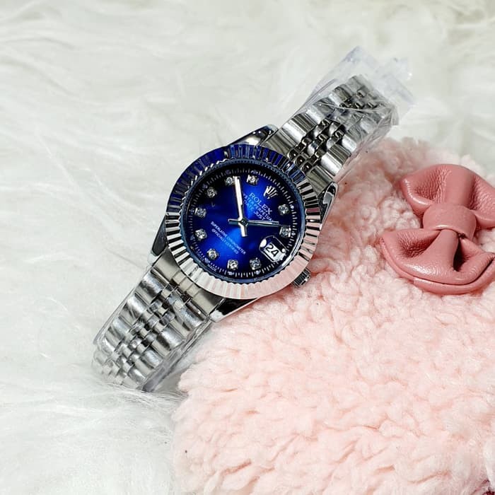 JAM TANGAN WANITA ROLEX OYSTER RANTAI DATE MURAH ANTI AIR ANALOG CEWEK ORIGINAL ADA 4 WARNA