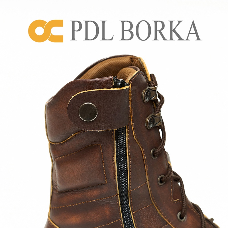 SEPATU BOOT PDL BORKA SAFETY KULIT ODONCIBADUYUT