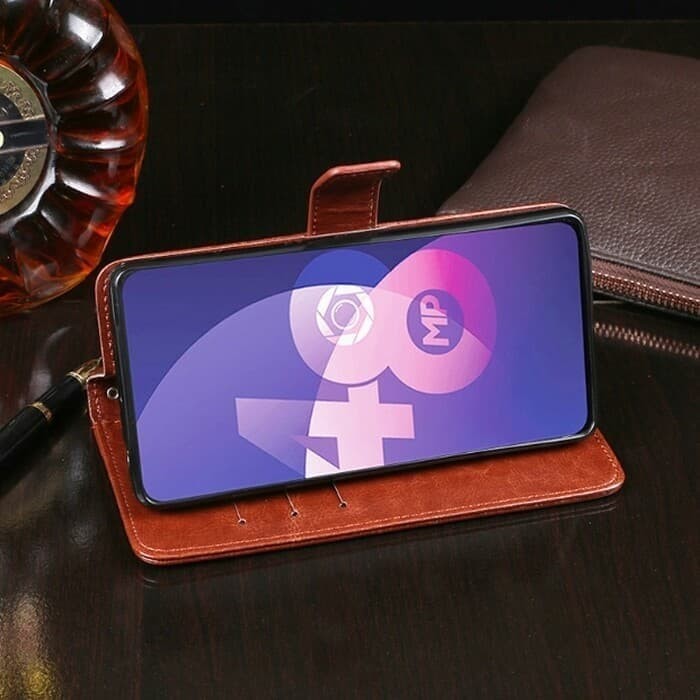 Flip Case Leahter Infinix Smart 5 Casing Dompet Kulit Flipcover Infinix Smart5