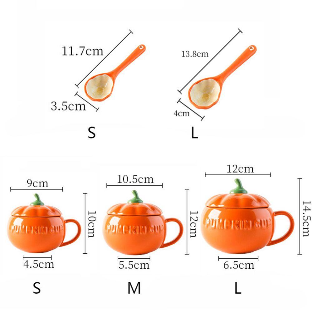Lanfy Cangkir Labu Dengan Tutup Tahan Panas Sarapan Perlengkapan Minum Kopi Susu Cangkir Oatmeal Mug