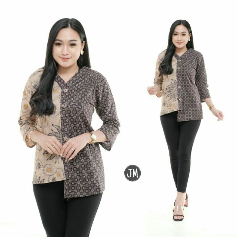 atasan batik batik wanita atasan batik atasan batik couple m l xl xxl-Blus zz alam cklt