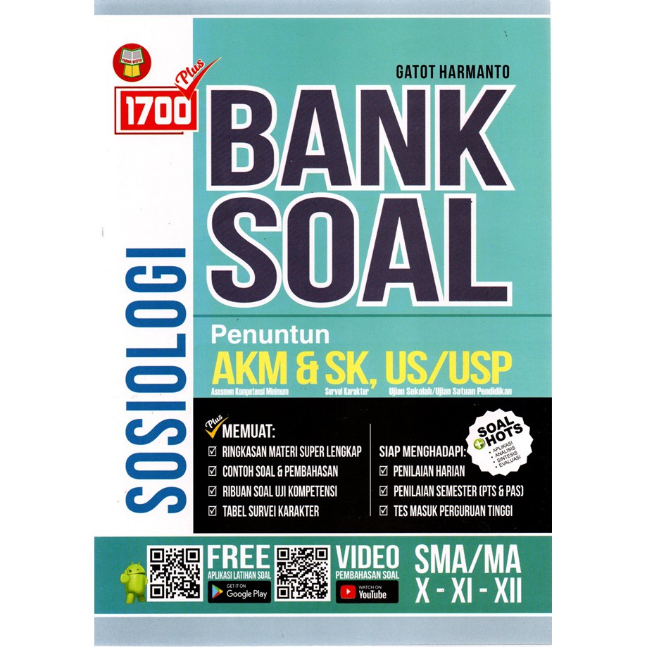 Buku 1700 Plus Bank Soal Sosiologi Sma Penuntun Akm Dan Sk Shopee Indonesia