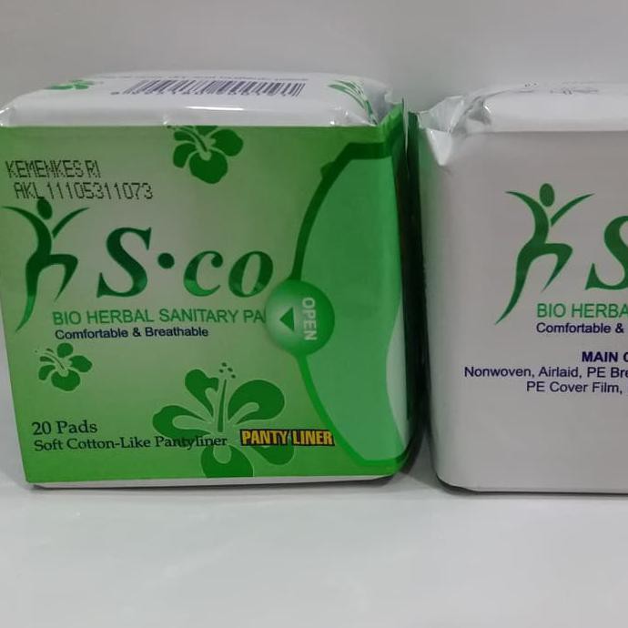S.co Pantyliner Pembalut Harian Pantyliner SCO hijau