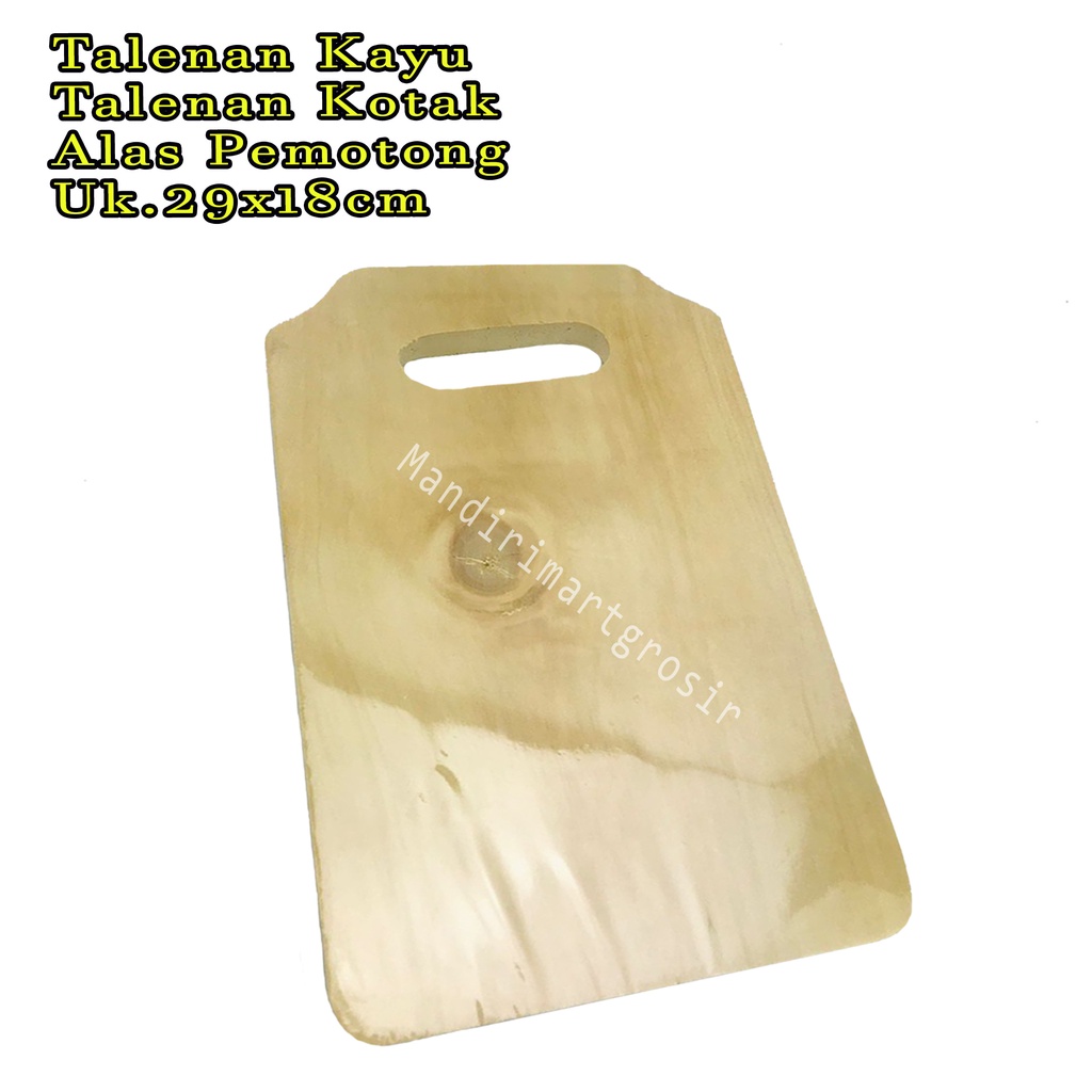 Talenan Kotak *Talenan Kayu * Alas Pemotong * Uk.29x18cm