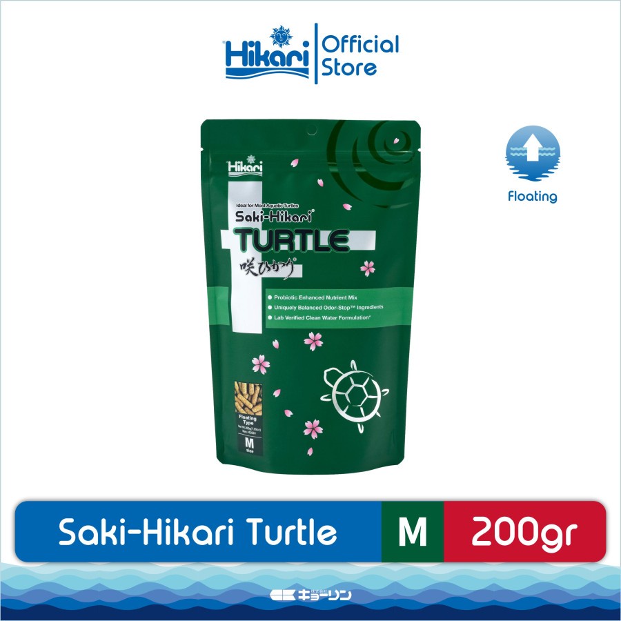 Saki Hikari Turtle M 200 gram Pakan Pelet Makanan Kura-Kura Air Brazil