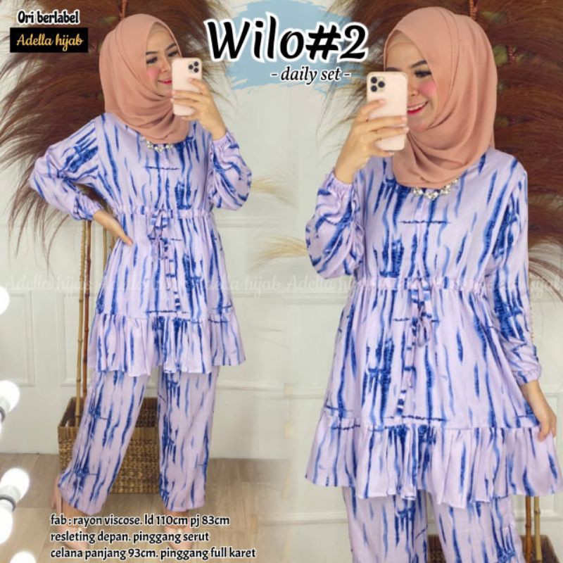 Setelan Motif Tie Dye / Setelan Hijab Murah / Wilo Set