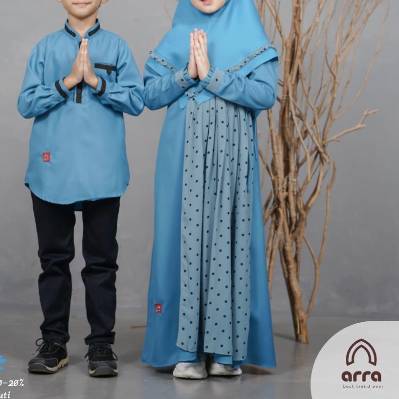 ❃ Sarimbit Keluarga 2022 Ori Series Ayman Biru Laut By Arra - Baju Couple Keluarga Lebaran 2022 Mewa