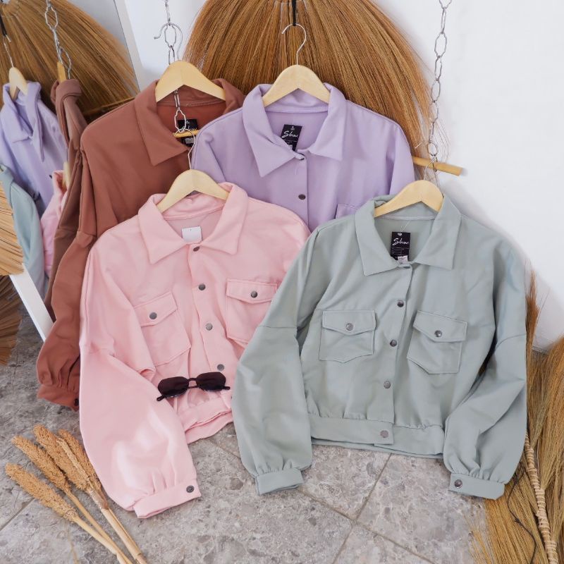 OLIN BUTTON JACKET # JAKET OLIN BUTON # KEMEJA OLIN BUTTON #  KEMEJA WANITA #JAKET WANITA