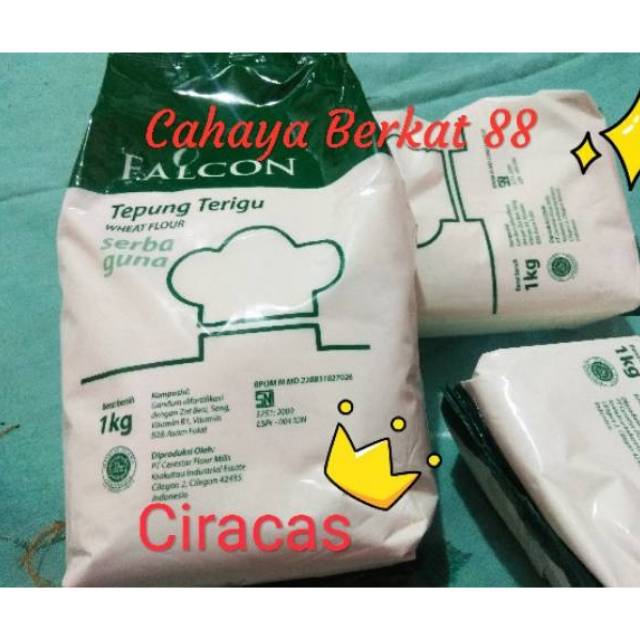 

tepung terigu falcon 1 Dus/ 10kg protein sedang