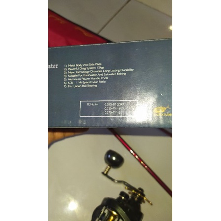 joran relix nusantara jabrik PE 08 OH dan rell g tech grand master 301 HG