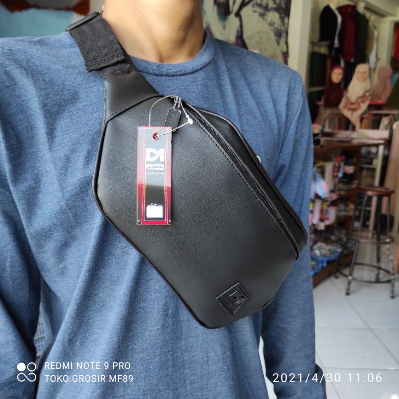 Gratis Ongkir | Tas Pria Sling Bag DM Original - Tas Selempang Pria - WaistBag Pria Waterproof