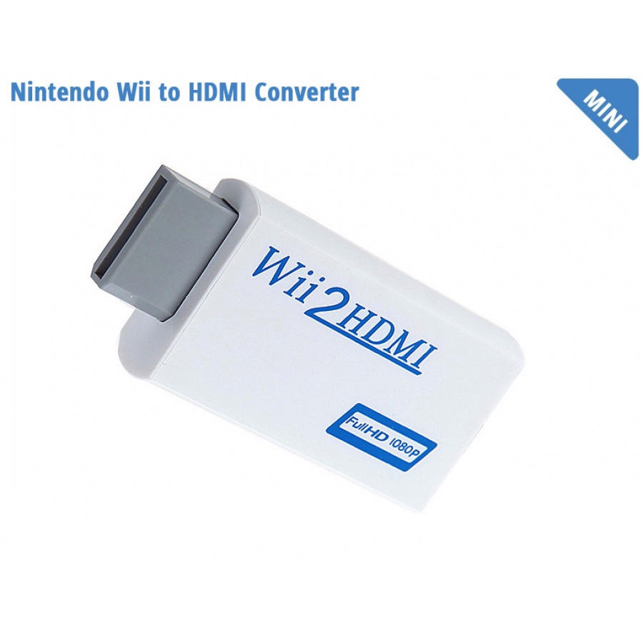 Elistooop Video Konverter Nintendo Wii ke HDMI + 3.5mm Port - 8147 - White