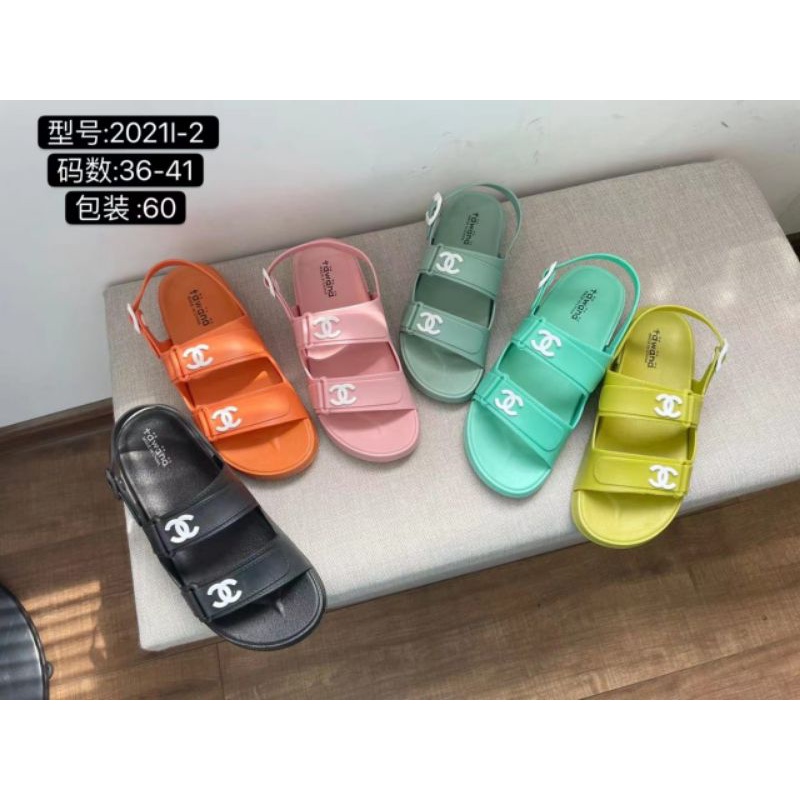 Sandal Original Tawana Casual channell/Sandal Wanita import S2