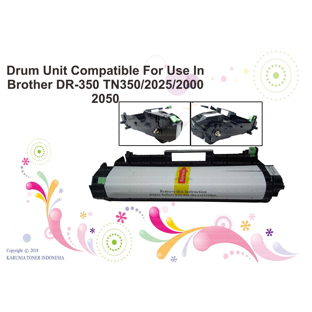 Drum Unit Compatible For Use In Brother DR-350 TN350/2025/2000/2050