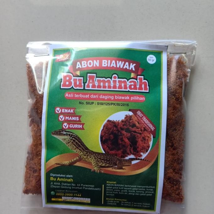 

ABON BIAWAK ASLI IBU AMINAH ISI 50 GRAM.