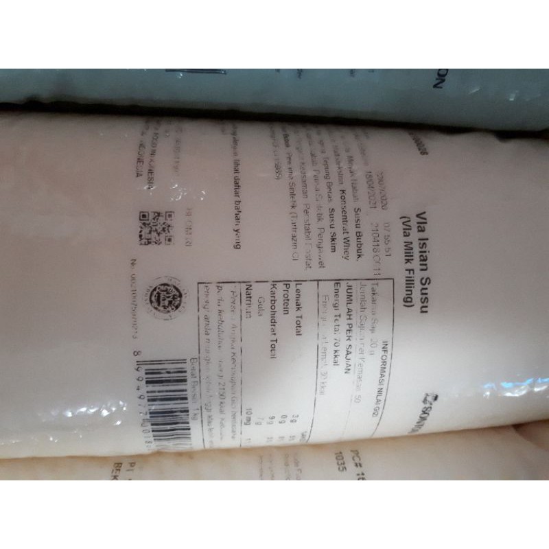 

Sonton Filling Vla Vanilla / Vla Susu / Pandan / Coklat