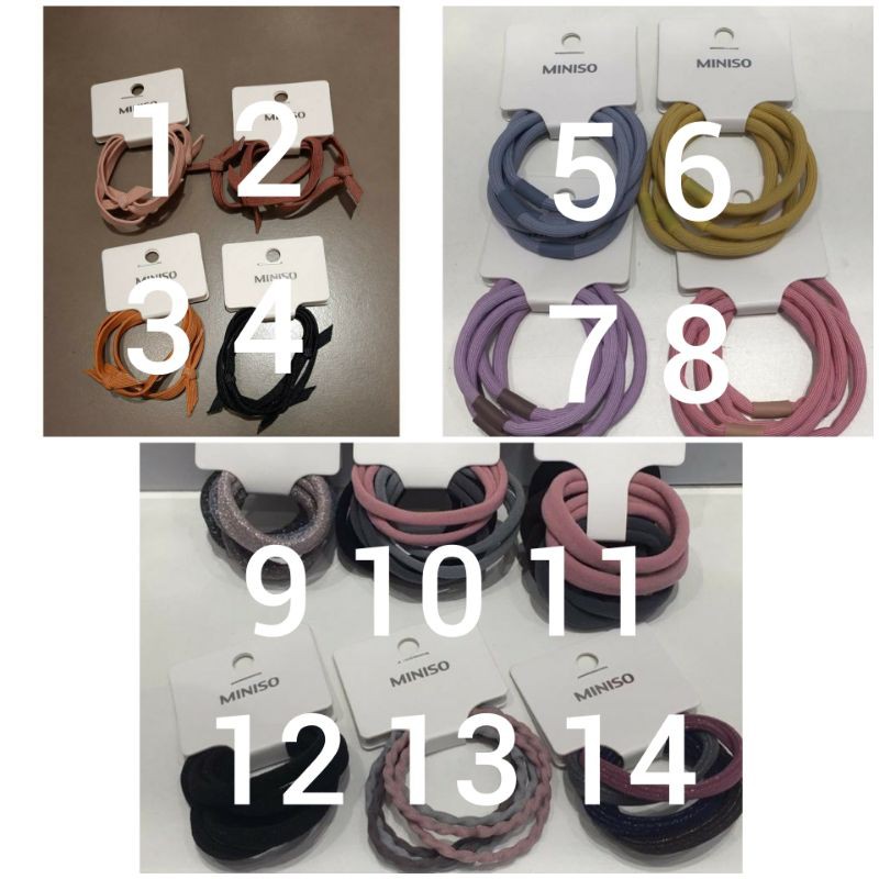 MINISO Hair Tie / Kuncir rambut miniso best seller / karet rambut