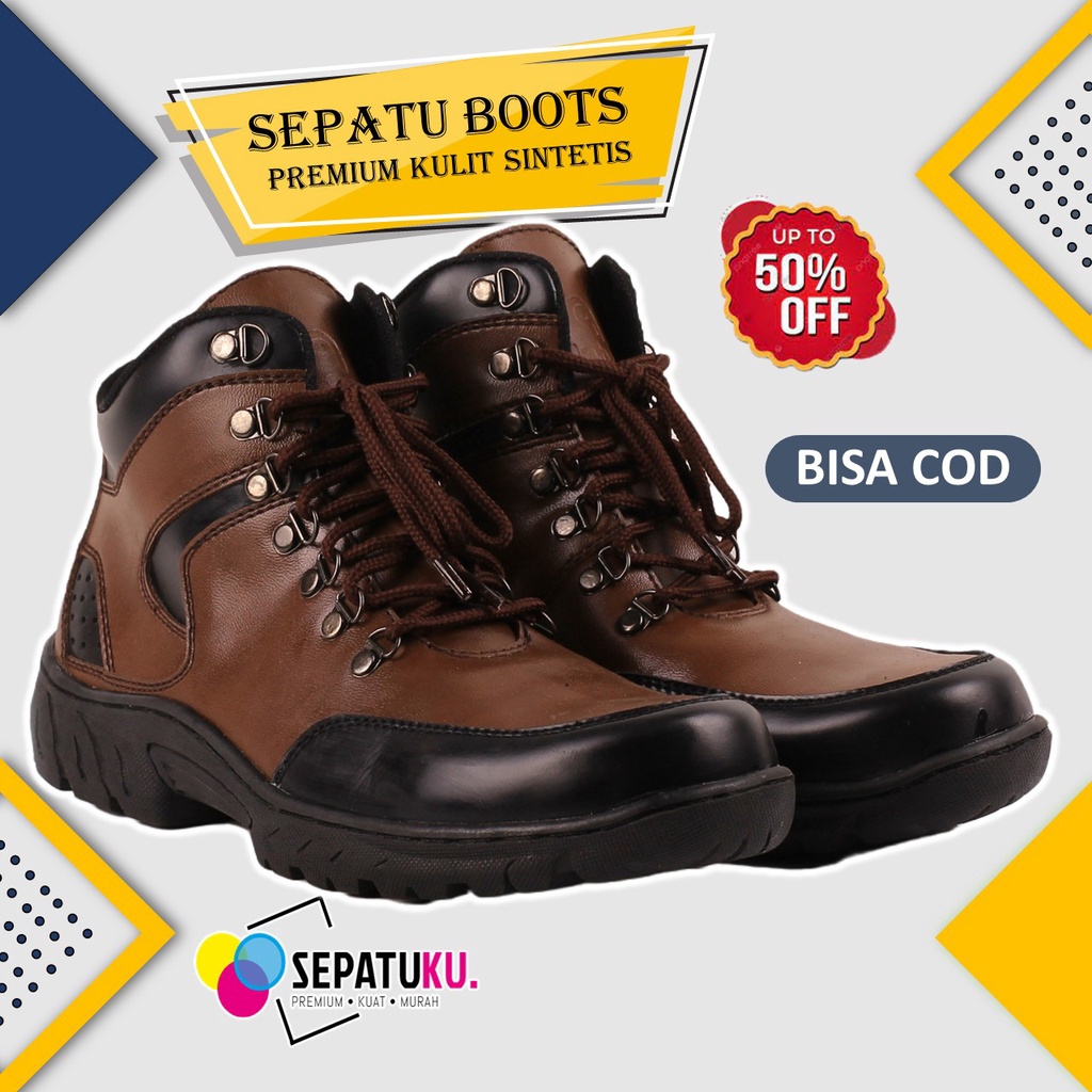 Sepatu Pria Keren Sepatu Pria Murah Sepatu Boots Safety Boot Pria Murah Spatu Pria Casual Sepatu Boots Boot But Pria Sport Original Sepatu Cowboy Sepatu Cowok Keren - Dragon-1